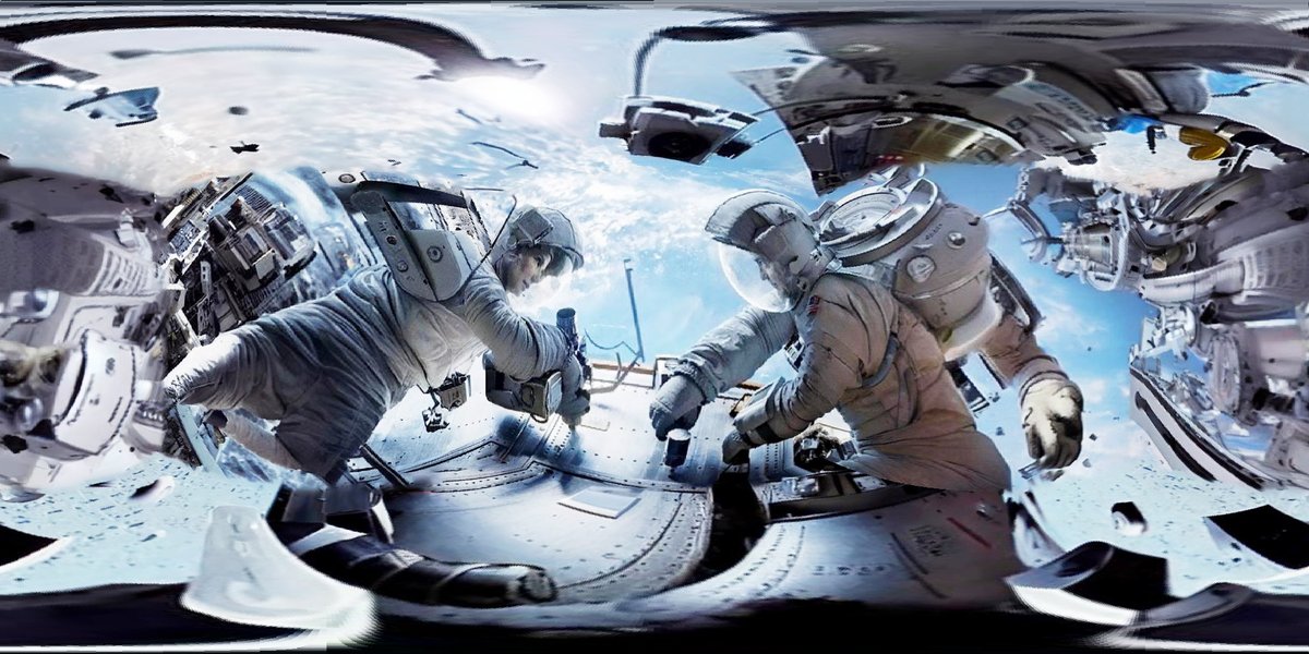 360SMS's tweet photo. Recreación del Film Gravity en 360° y con condimentos de AI para crear una variante única.
 https://t.co/Nt8N6ZQeVI https://t.co/jrjKb4Ho54