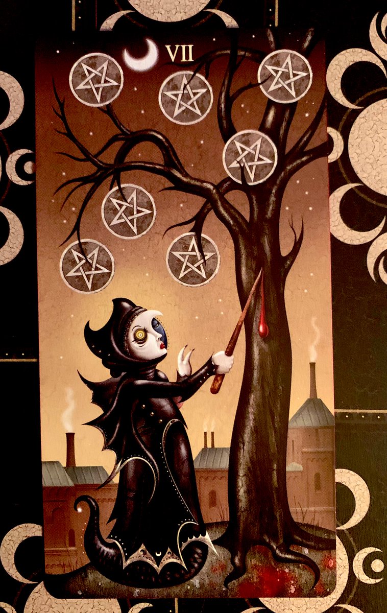 ElevatedBliss's tweet photo. Wednesday Vibes:
The #sevenofpentacles appears for the 2nd day in a row.
One must nurture & grow their vision of life, often under hostile conditions.
Tend to your garden today and watch the delicate shoots of ideas & possibilities blossom.π±#DeviantMoon #Tarot https://t.co/SiOhlbf1dk