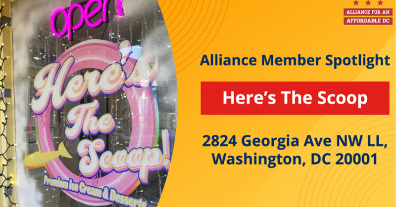 AllianceforDC's tweet photo. The cold weather is here, but that doesn’t mean you can’t help yourself to some delicious ice cream! Our #AllianceMemberSpotlight @heresthescoopdc is the perfect place to get a tasty ice cream cookie sandwich or a sundae! Visit today: