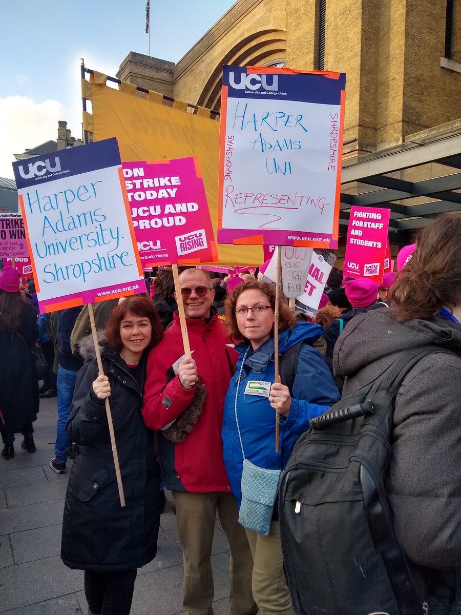 Great rally in London representing @harperadamsuni for #UCUrising