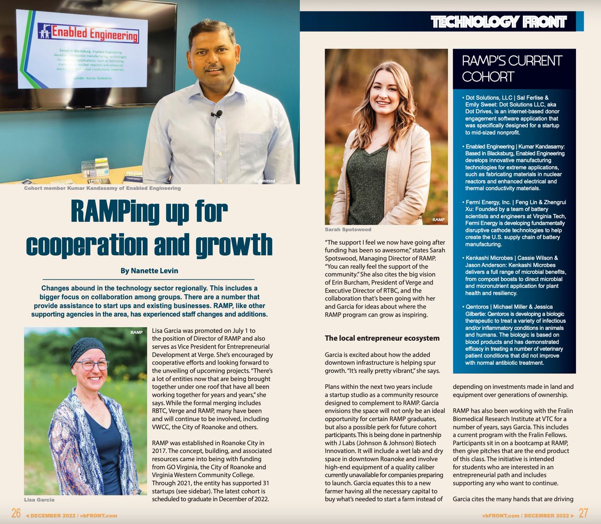 Thank you Valley Business FRONT on this fabulous RAMP feature!

issuu.com/berryfield5/do…

Connect with our entrepreneurial community on Dec. 8 at "Tech the Halls &amp; Demo Day" that we're co-hosting with <a href="/RBTechCouncil/">RBTC</a>. More info at rbtc.tech/event/tech-the…