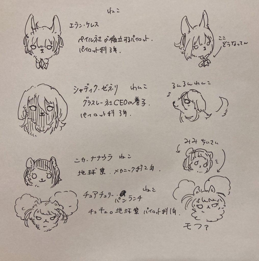 ちょっと前から水星の魔女見始めました
溜めてた落書きと共に 