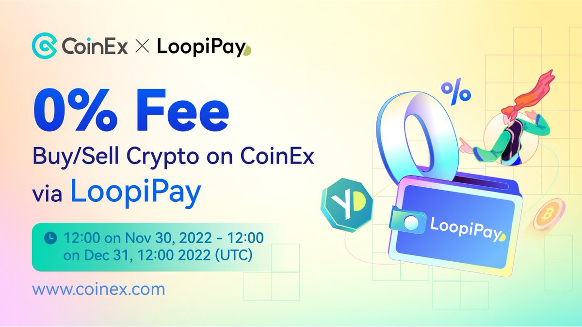 coinexcom's tweet photo. 📢 Great News for CoinEx Users
You can now buy & sell $USDT, $USDC, $ETH with 0% fees via @loopipay on CoinEx! 🤩
⏰ 12PM UTC 30th Nov - 12PM UTC 31st Dec
Learn more 👉 https://t.co/v6ghvvsS6o
Join now 👉 https://t.co/HD3CmN6Rsw
#CoinEx #LoopiPay #Payment #CryptoTrading https://t.co/h6fW8aH8DT
