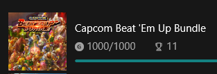 SynysterGraves's tweet photo. And there is another MAXOUT! 1000/1000 for #CapcomBeatEmUpBundle! https://t.co/GUlrXVswOo