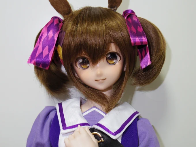 ひとまずファル子完成です!遠めに見れば似てると思うのでOKですあとはヒトミミ隠したり、もっと色が近いウィッグ探したりですね 