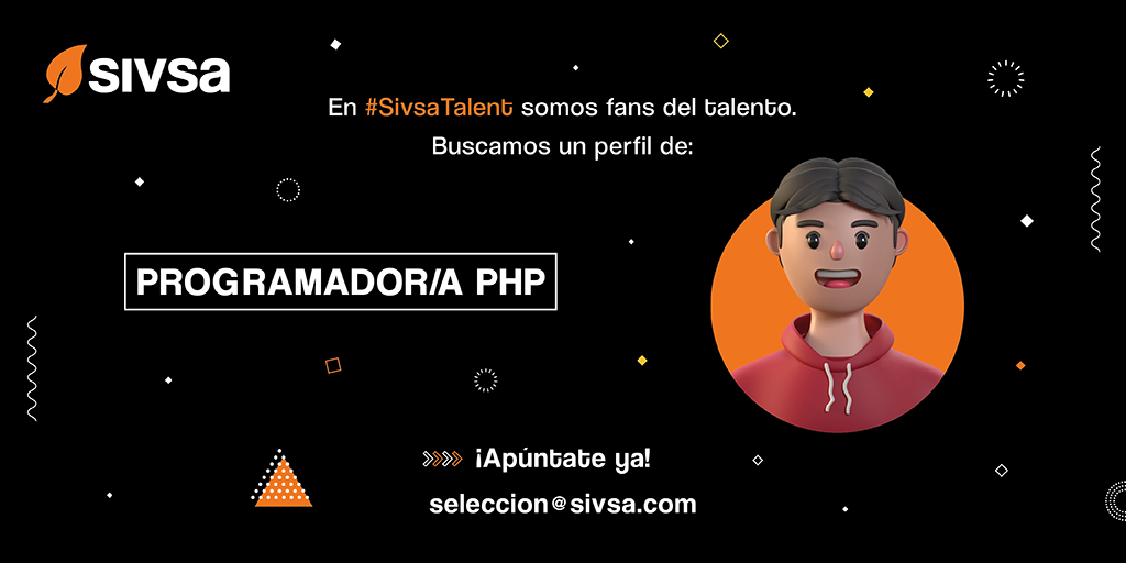 sivsa_es's tweet image. #Empleo | ¿Buscas un proyecto estable donde desarrollar tu futuro profesional? Si eres #programadorPHP, ¡está hecho! 😉👉🏼 sivsa.com/site/empleo/pr…