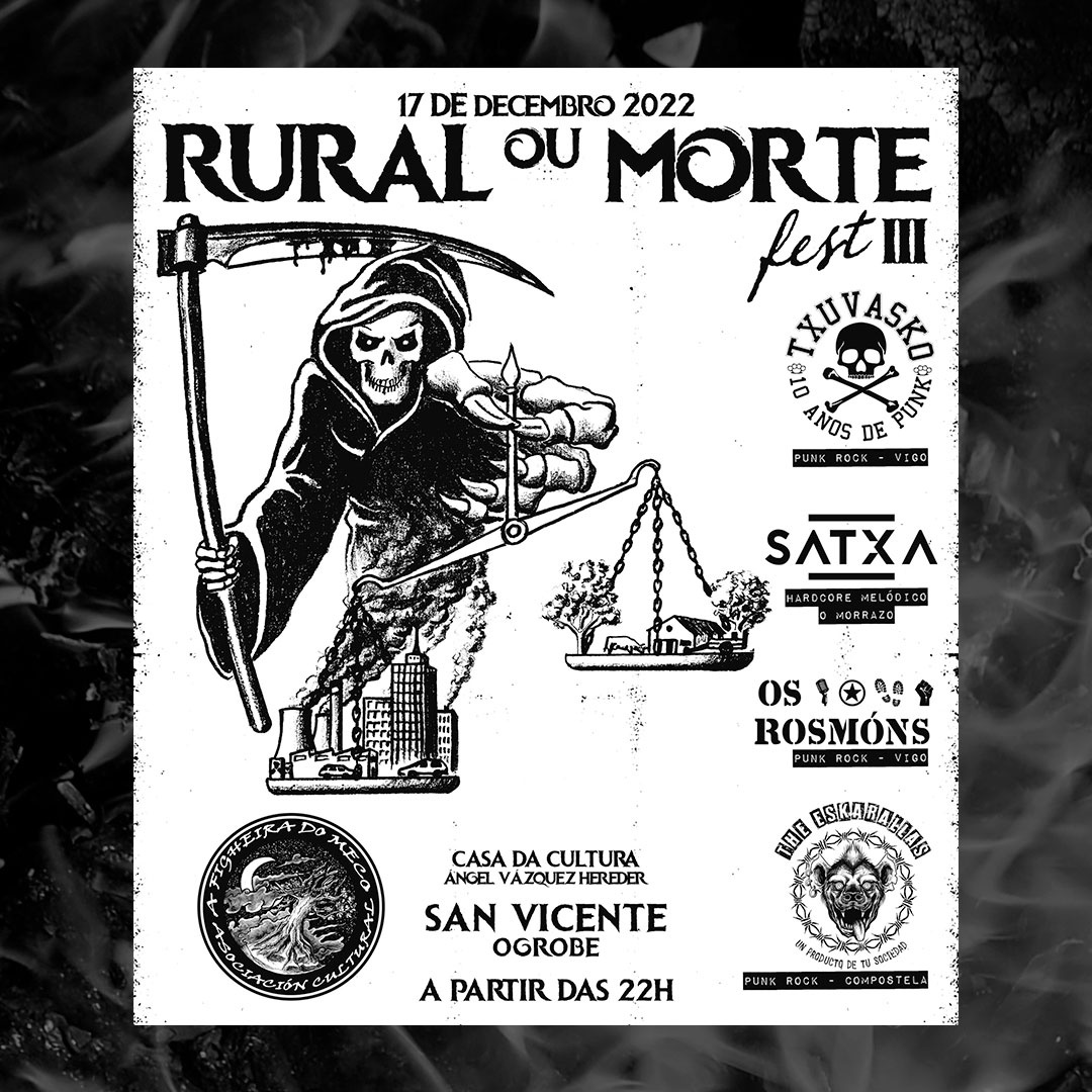 Satxaoficial's tweet photo. 🔥RURAL OU MORTE III🔥

Despóis de un largo tempo voltamos polo nadal💣

Único concerto nos no nosos calendarios❗❗

Estaremos no terceiro festival #Ruralordie xunto #the_skarallas #osrosmons e #txuvasco https://t.co/pe5caPHctd