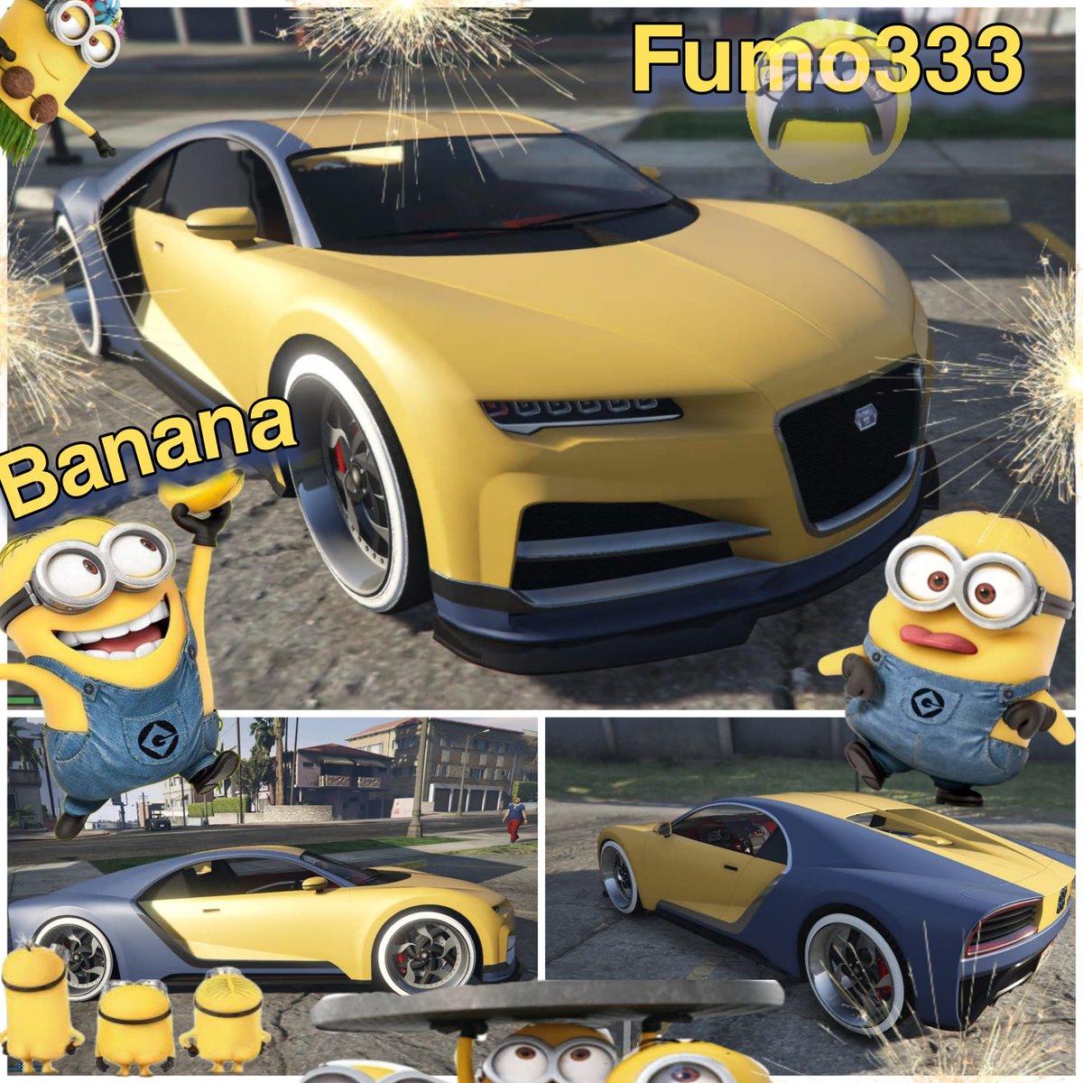 ManuelFumo333's tweet image. 🍌🍌🍌Live Drop🍌🍌🍌

🚘: Nero 
🍌🍌🍌 Minions Banana 🍌🍌🍌

Creator: Fumo333
@BananaTeamGta

Tomorrow at 9pm (ita)
Just join the link🍌 twitch.tv/Fumo333?sr=a 🍌 leave a follow♥️♥️♥️ join the live drop and take your car!!!
ID in live chat!!!
Bananaaa🍌🍌🍌
