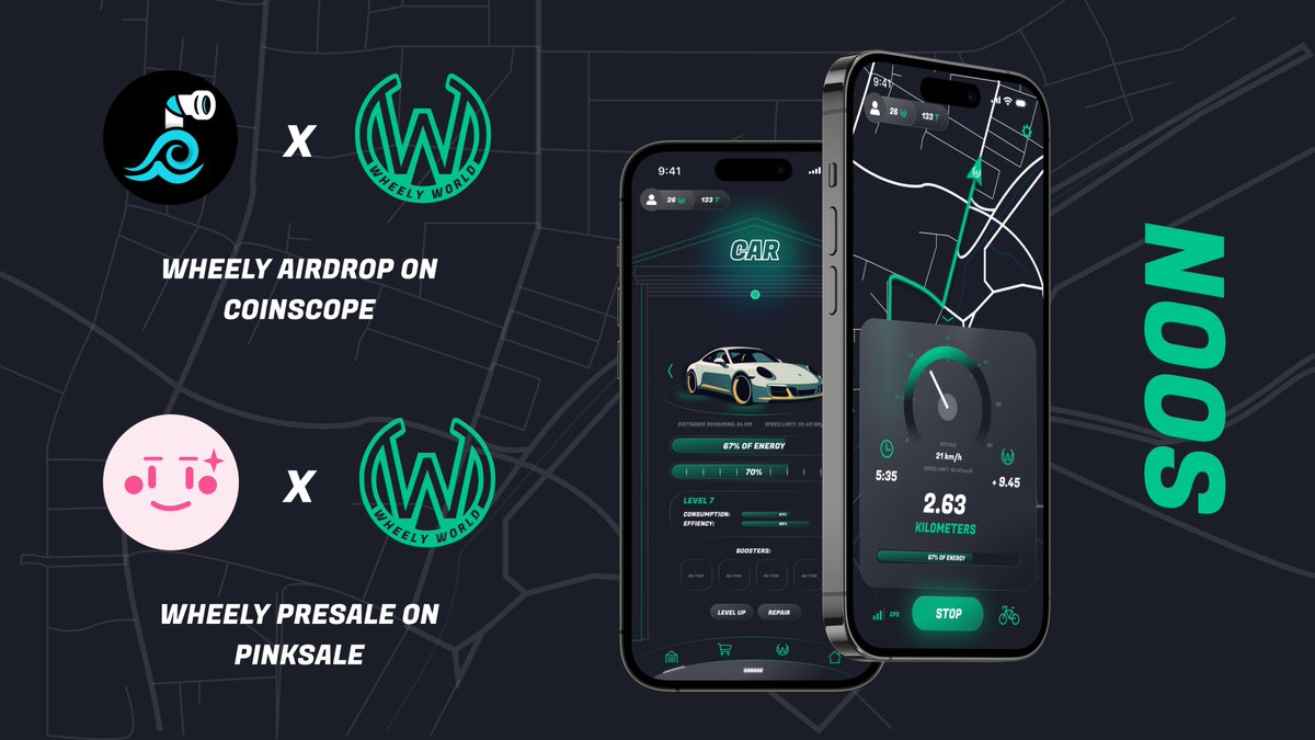 Wheely World | DRIVE TO EARN (@wheely_app) on Twitter photo We are very glad to announce 2 INCREDIBLE EVENTS!🎉
We have an AIRDROP and PRESALE coming up! Keep an eye on the dates in our community so you don't miss out!🚀 <a href="/coinscopecrypto/">Coinscope, a TAC Security Company</a> <a href="/pinkecosystem/">PinkSale (Pink Ecosystem)</a>
#presale #airdrop #free #cryptonews #wheely #drive2earn #Move2Earn We are very glad to announce 2 INCREDIBLE EVENTS!🎉
We have an AIRDROP and PRESALE coming up! Keep an eye on the dates in our community so you don't miss out!🚀 <a href="/coinscopecrypto/">Coinscope, a TAC Security Company</a> <a href="/pinkecosystem/">PinkSale (Pink Ecosystem)</a>
#presale #airdrop #free #cryptonews #wheely #drive2earn #Move2Earn