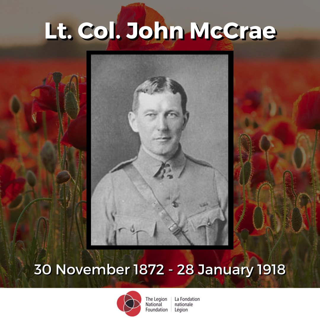LNFCanada's tweet photo. Donate to Legion National Foundation today to support Veterans in honour of John McCrae's 150th birthday.
#JohnMcCrae #InFlandersField #SupportVeterans #LestWeForget #WeWillRememberThem #Donate https://t.co/VC7n5pGrU0