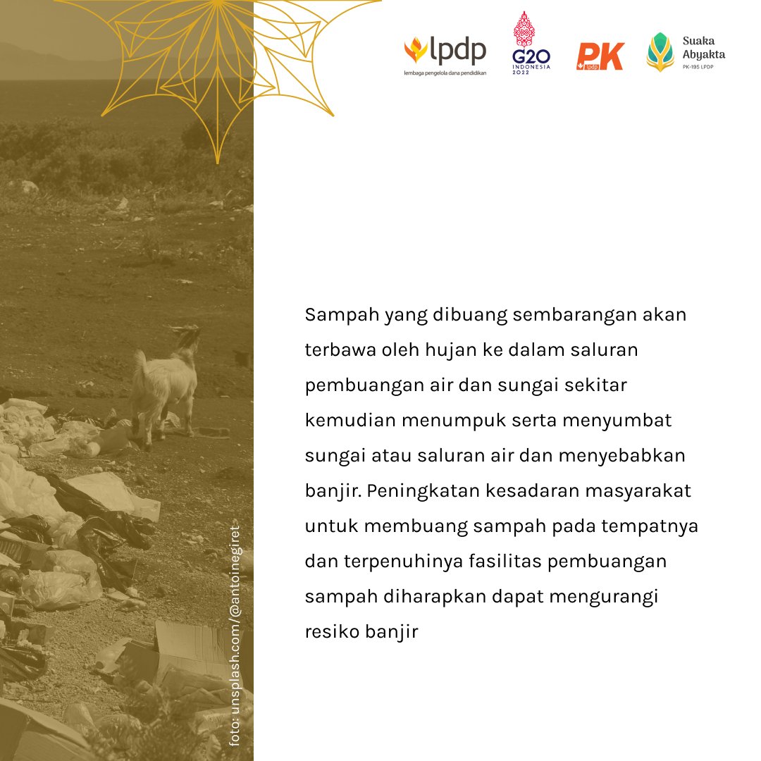 theonapit's tweet photo. Hai sobat SAKA!

Apakah ada langkah kecil yang berdampak besar yang bisa kita lakukan untuk menjaga lingkungan sekitar?

@lpdp_ri
#DiriUntukNegeri
#PK195
#SuakaAbyakta
#AkuPastiMengabdi
#SDMunggulIndonesiaMaju https://t.co/bVWZbDR04C