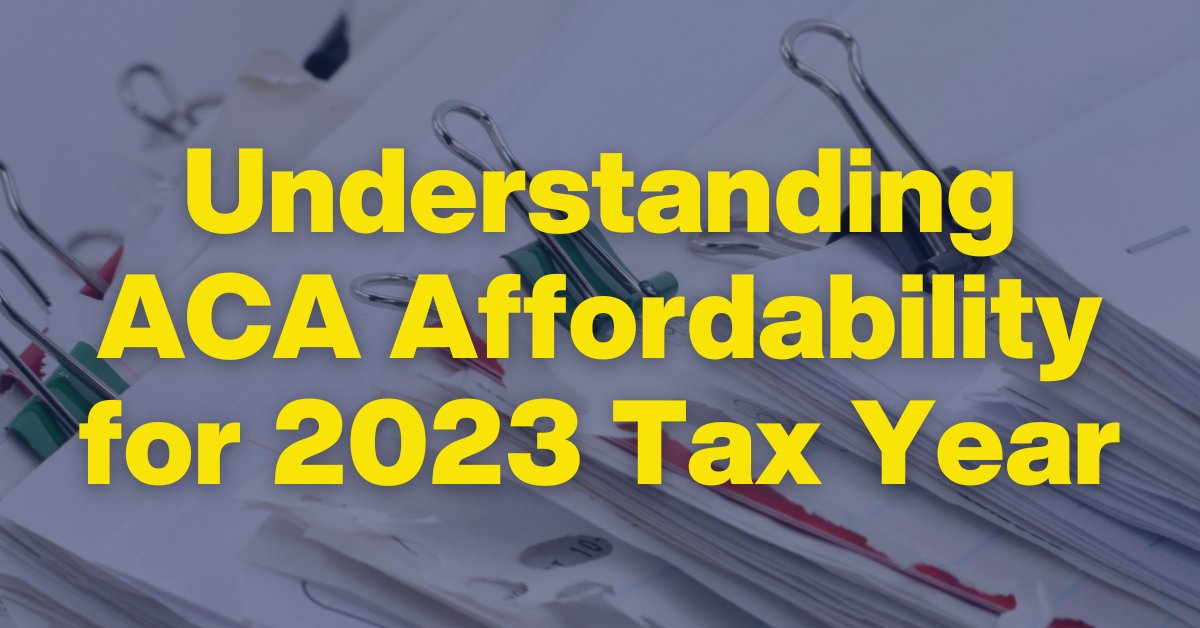 trusaic's tweet photo. #ACA affordability is dropping in 2023, which will impact how employers offer group health insurance plans. We explore what it means for businesses in this article from @TheACATimes >>> https://t.co/17oPbg78pY

#ACAreporting #ACAcompliance #taxseason https://t.co/b6hMesSan6