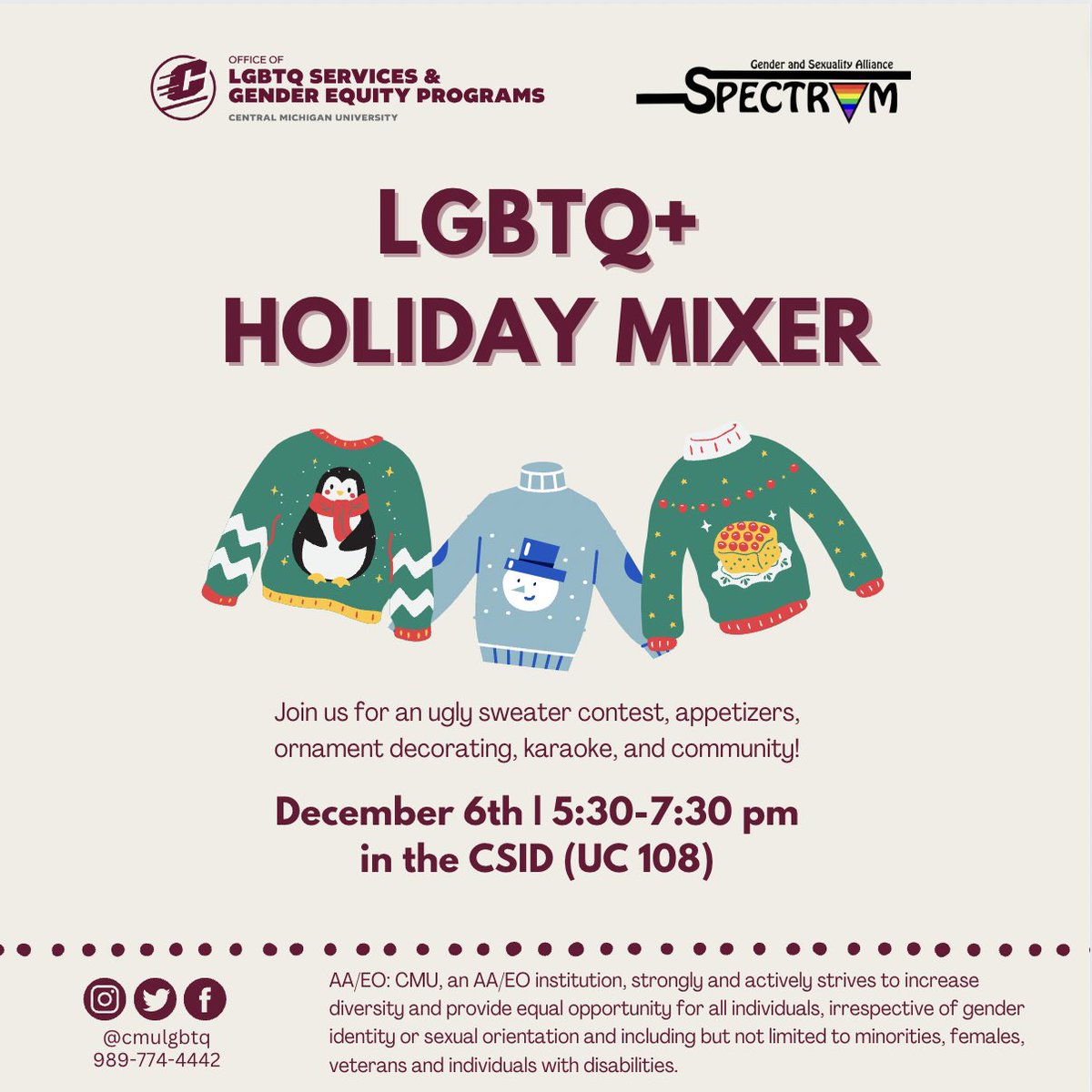 CMU LGBTQ Services/Gender Equity Programs tweet media