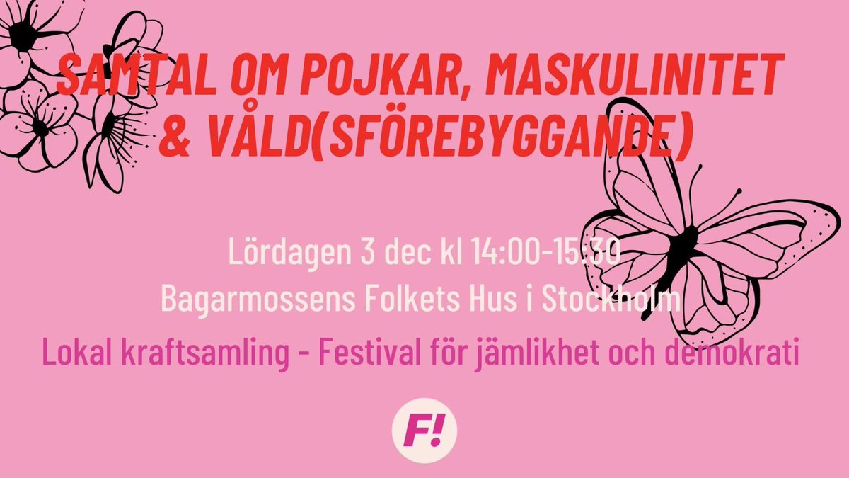 Om i Stockholm i helgen - välkommen på festival för jämlikhet och demokrati i Bagarmossen 💕 Fi medverkar genom detta samtal: facebook.com/events/s/samta…