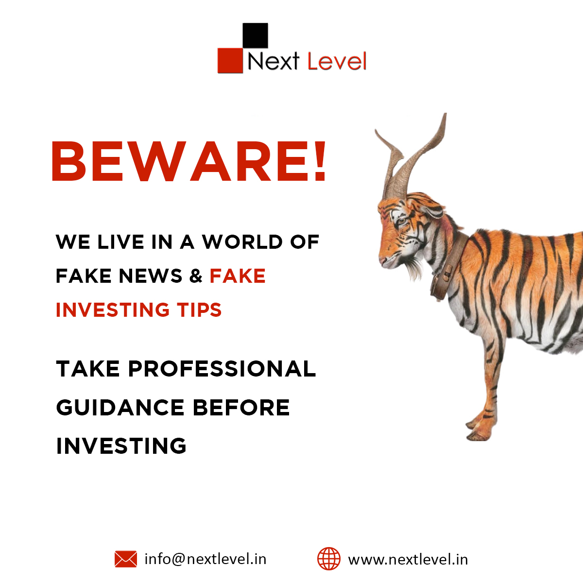 Nextlevelnle's tweet photo. Beware!
We live in a world of fake news & fake investing tips.
Take Professional Guidance before investing
#fakenews #fakeinvestingtips #faketips #investmentstip #investingtips #takeguidance #professionalguidance #financialplan #advisor #financialadvisor #investingguidance https://t.co/Fb58koP4SM