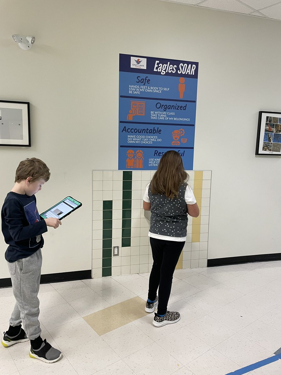 What are we up to? We are finding arrays of course! Students went on a school tour to find an array and write the fact family for that array! <a href="/rvsed/">Rocky View Schools</a> <a href="/EastLakeRVS/">East Lake School</a> #rvsnumeracy