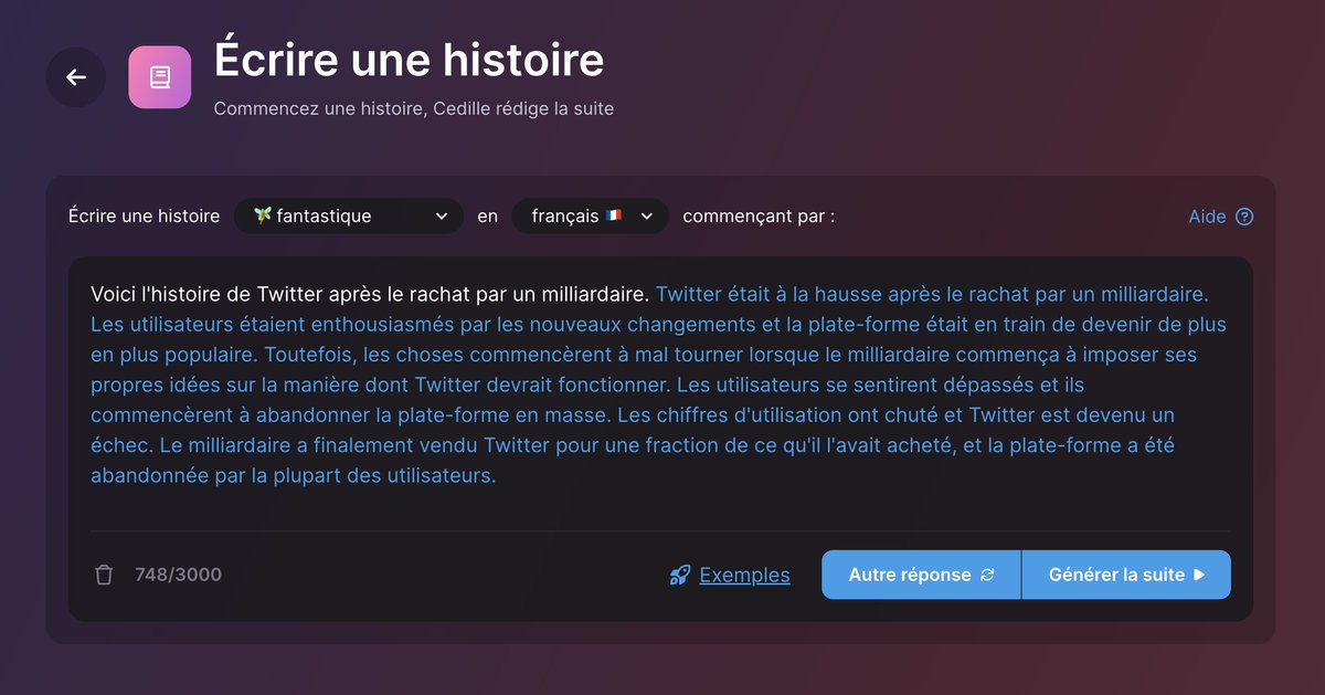 Toute ressemblance avec la réalité serait purement fortuite 😏 C'est un outil pour écrire des histoires hein...