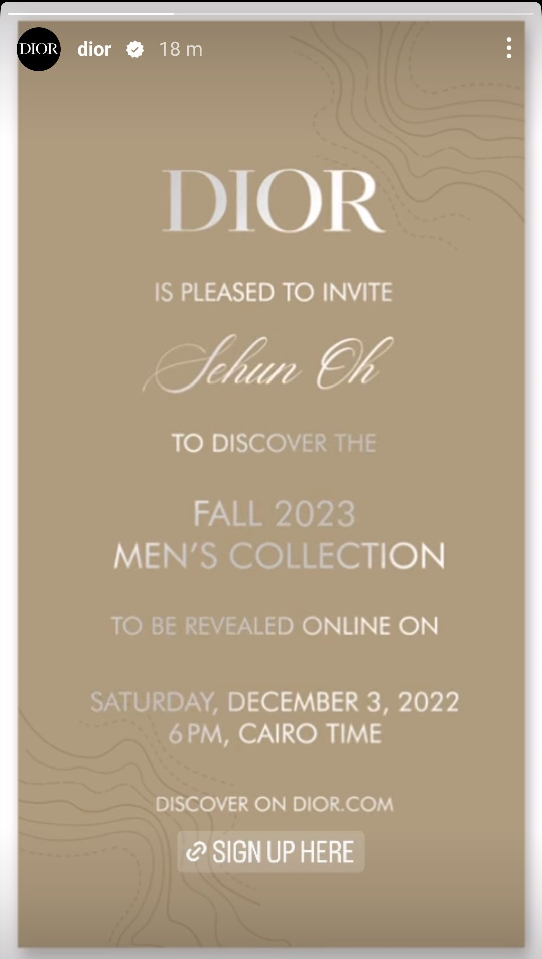 Sehun Global Union 🧡 on X: Dior Fall 2023 Men's Collection Invitation  Update with Sehun 🥰  #세훈 #SEHUN #오세훈 #OHSEHUN #Dior   / X