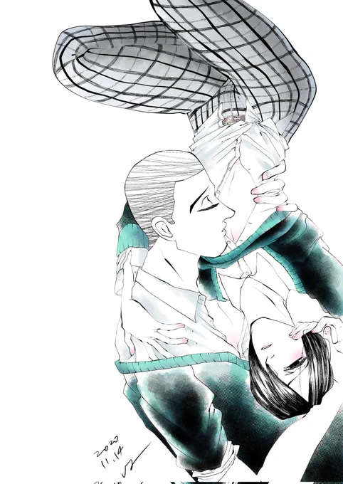 自分の絵が好き〜!なのでこれからも坊主のBL描いていたい 