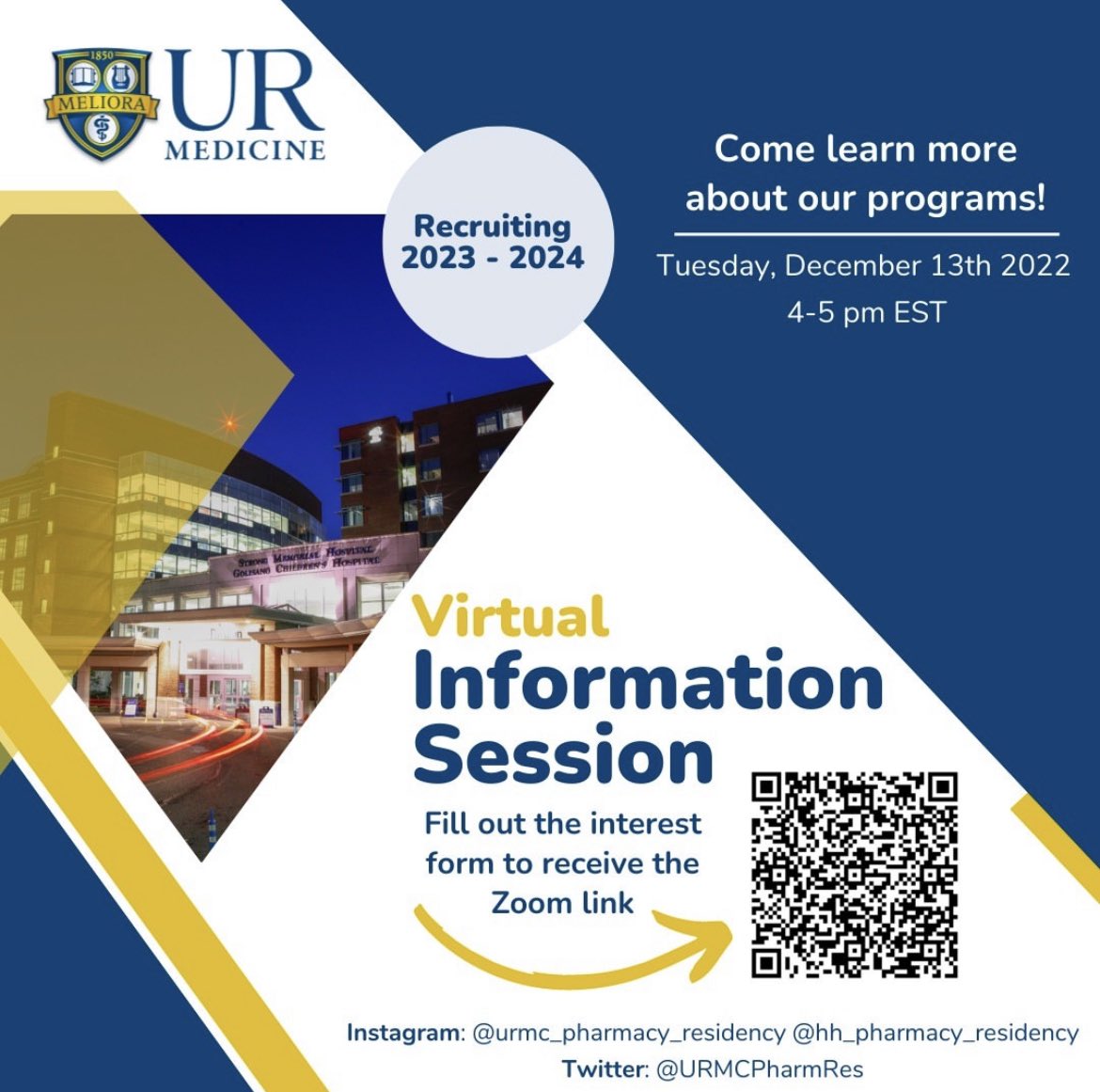 Come learn about our programs recruiting for the ‘23-24 residency year!