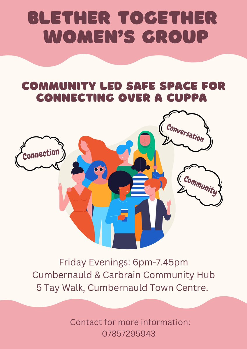 CarbrainH's tweet photo. Looking for a local women’s group?

Then why not come along to our hub every Friday night for a chat and a cuppa. 

This is a safe-space where you can connect with other likeminded people from the area. https://t.co/ImVsePnOZa