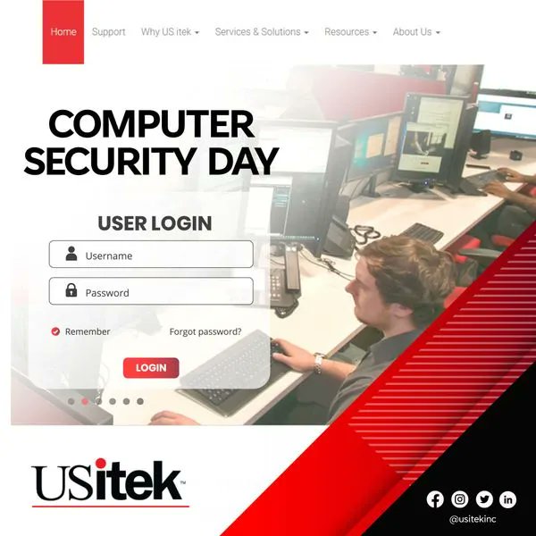 usitekinc's tweet photo. Woohoo! 🥳 #ComputerSecurityDay 
#BusinessRunsOnUSitek https://t.co/jNsW3aTQuQ