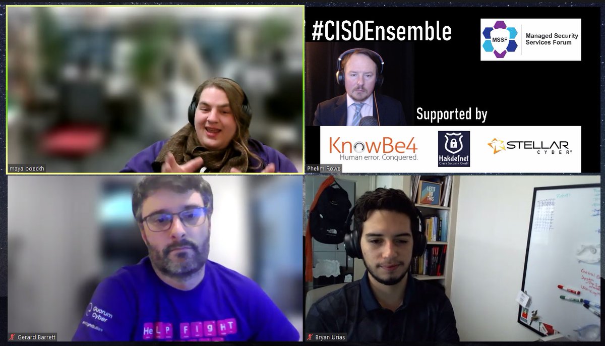CtgIntelligence's tweet photo. Great to welcome @AtomicMaya_ @ddsgerard and Bryan Urias at the #CISOEnsemble right now! Looking at the Rookie of the Future as model for the CISO of the future! https://t.co/cp5mumh6iY