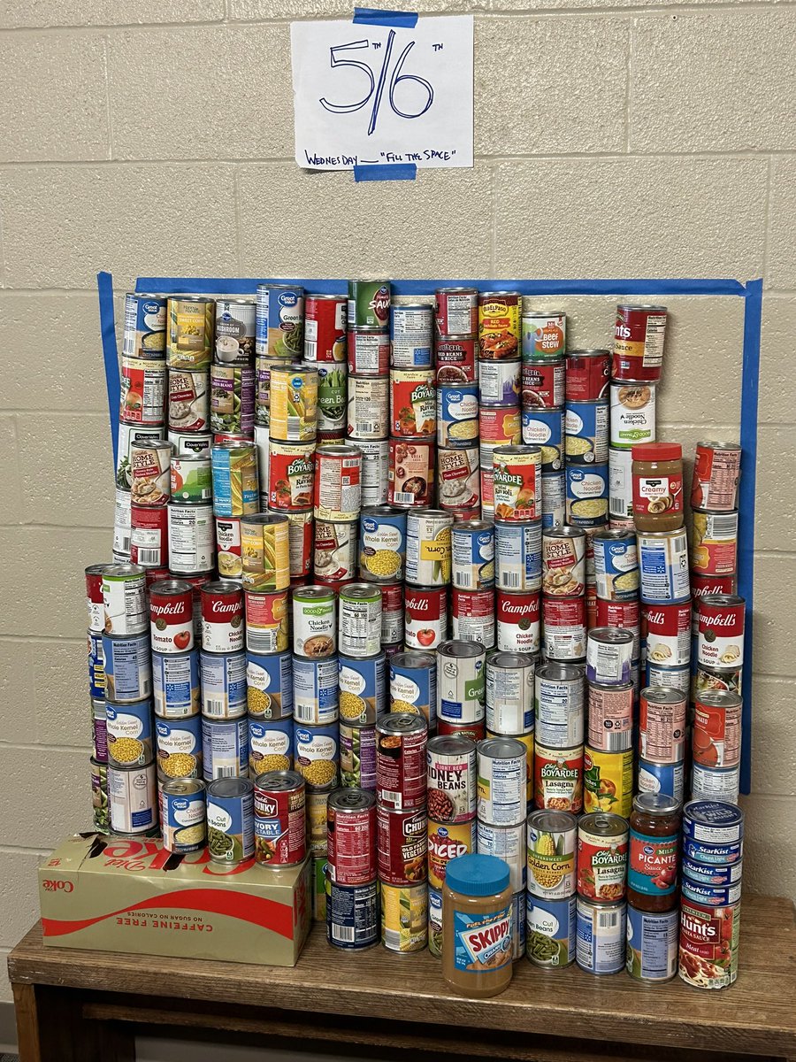 Operation Compassion is in FULL swing today!  Fill the Space competition won by 5th and 6th!  Total for BPMS over 800 items, on our way to 2000!