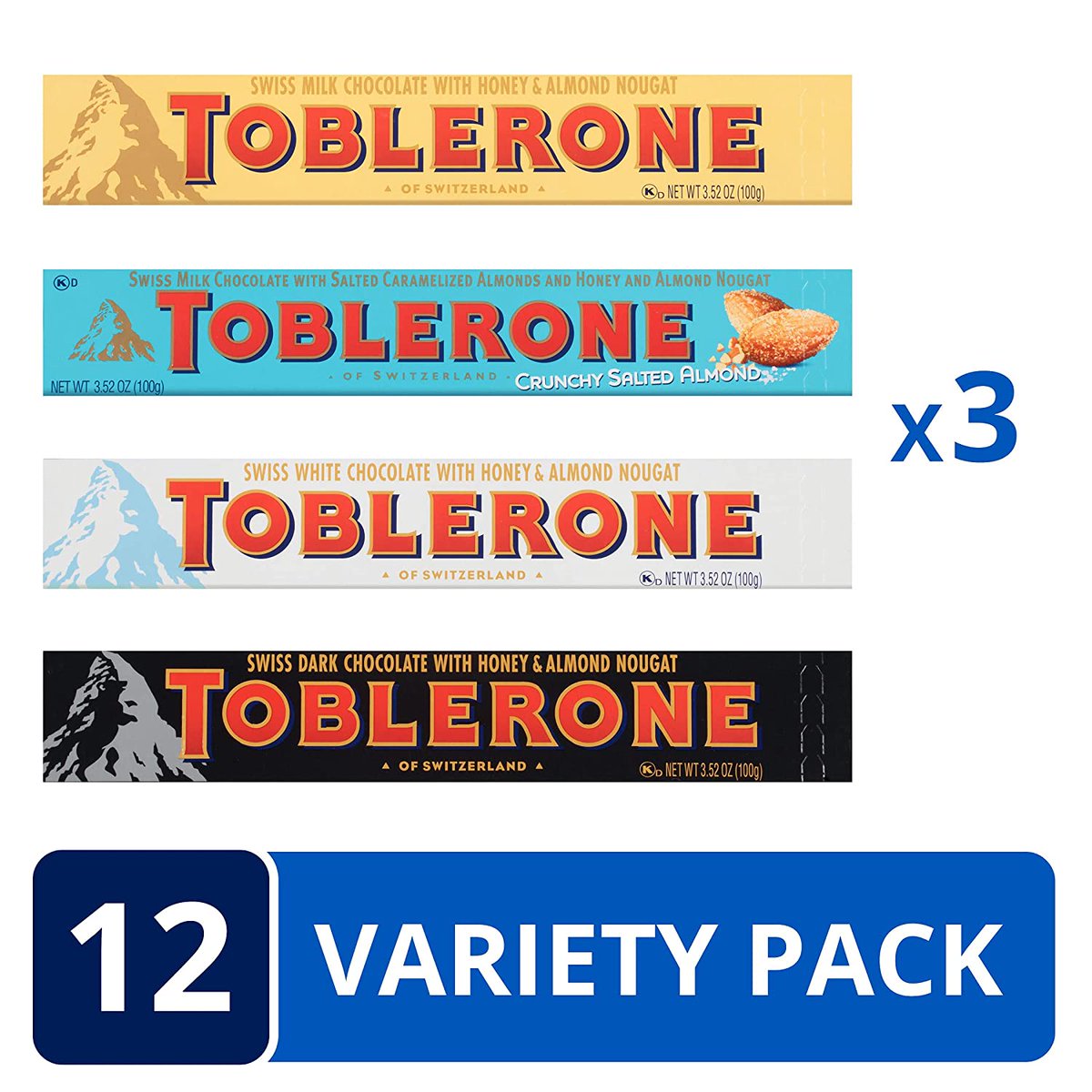 IGNDeals's tweet image. Toblerone Swiss Chocolate Variety Pack 12-pack is on sale for $29.77 at Amazon 🍫 zdcs.link/5G3oO