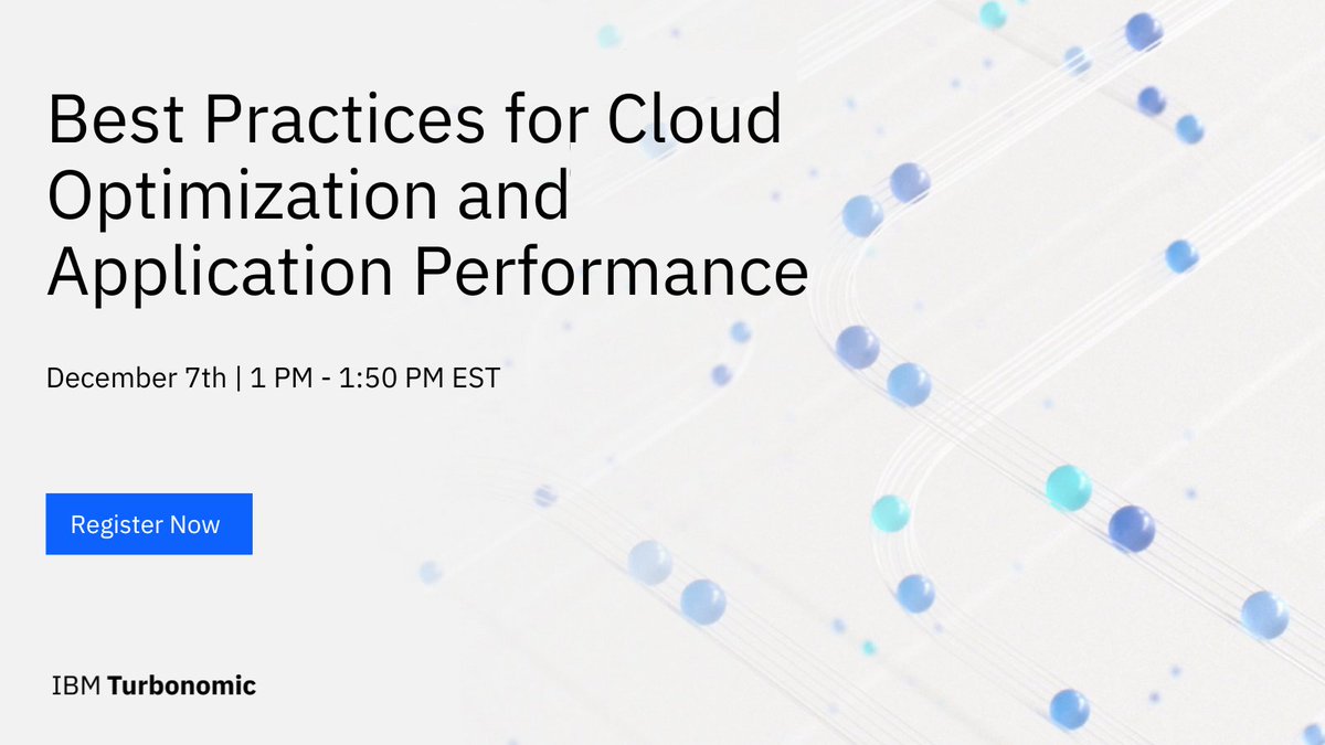 Join our webinar on December 7th! We will discuss best practices on how automation can deliver continuous optimization of hybrid and multicloud environments and help organizations see returns on their cloud investments. Register now: ibm.co/3iqeBa5