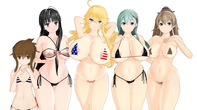 今年作った艦これの水着モデルはこれだけだったかな、 