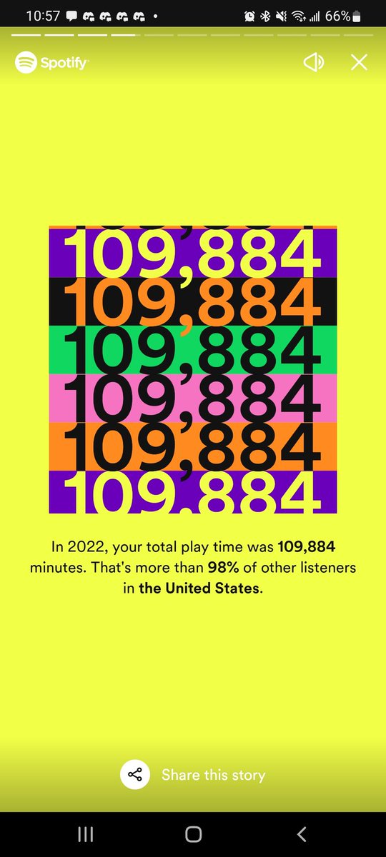 For context, this is 76 continuous days of music