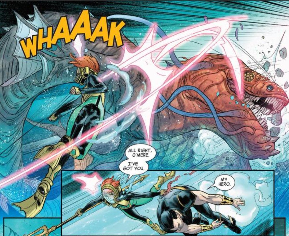 comicavalcade's tweet photo. Namor making fun connections with young mutants >>>>>>>>
#Namor
#TheFirstMutant
#Xmen
#NamorNation https://t.co/H1TGzk1FmR