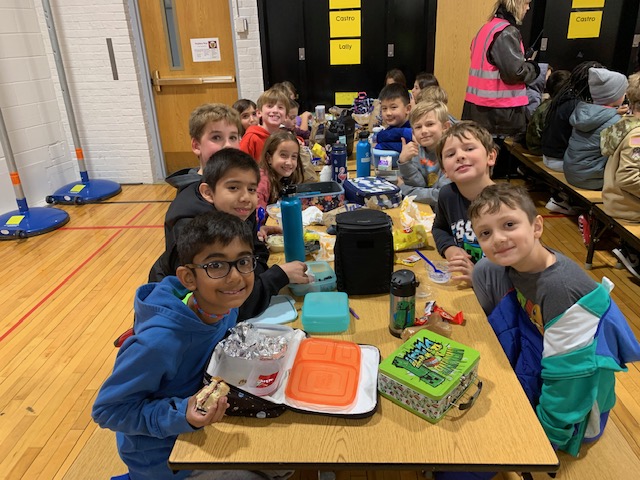 A happy group of 3rd graders enjoying their lunch! #waldenway #109way #wal109
