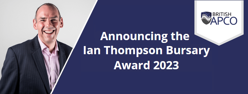 BritishAPCO's tweet photo. @BritishAPCO are pleased to announce the inaugural Ian Thompson Bursary is now open for applicants!

The award is open for anyone in the first 2 - 3 years of working in public safety.  Is this you? Know someone else who fits the bill?

Find out more at: https://t.co/TF8OroBFU3 https://t.co/sRTop8B0Ii