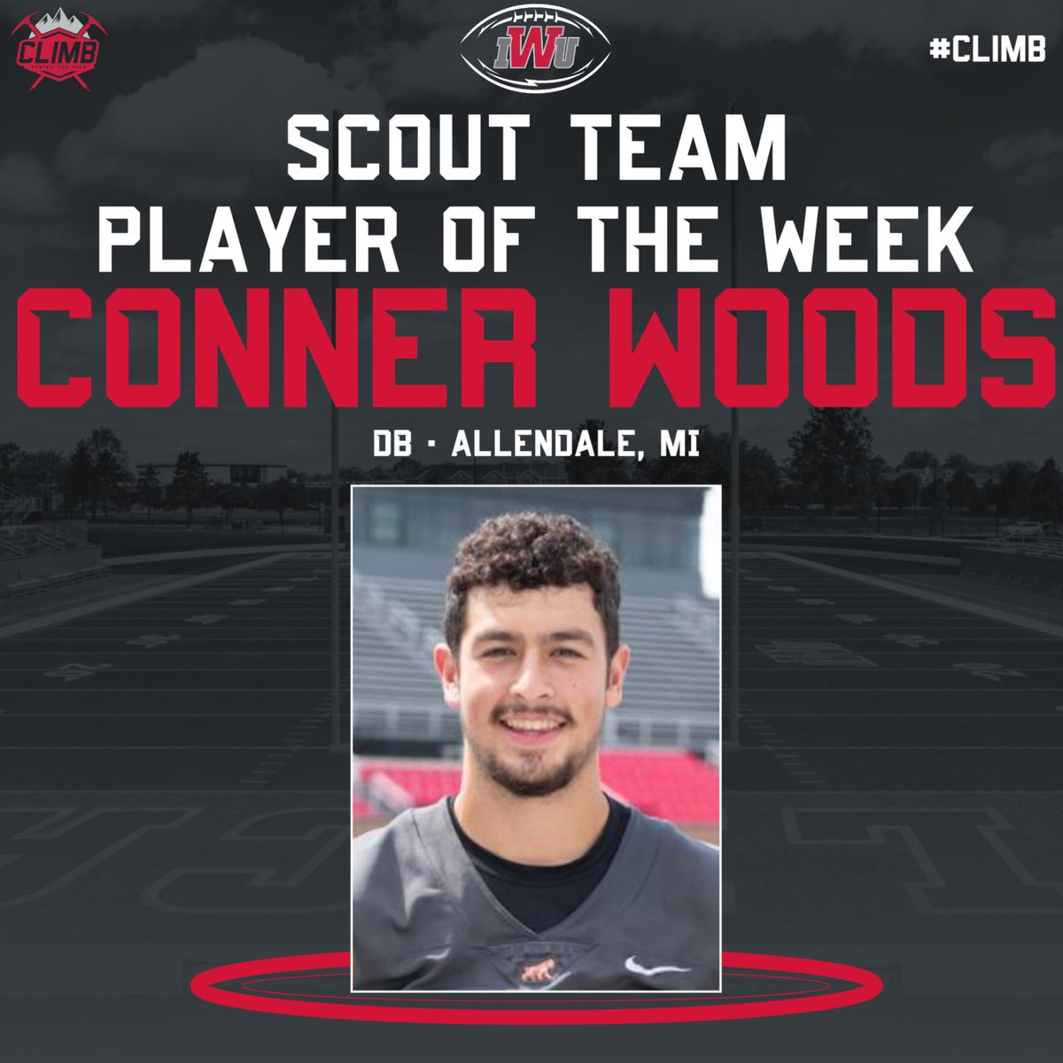Congrats to our Scout Team Player of the Week‼️ 

#CLIMB⛰⛏

<a href="/IndWes/">IndWes</a> 
<a href="/IWUWildcats/">Indiana Wesleyan University Wildcats</a>