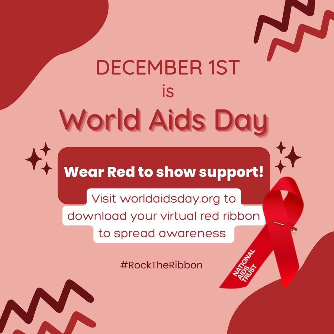 purchasemcc's tweet photo. We encourage everyone to wear red tomorrow, December 1st to show support and raise awareness in honor of World Aids Day!

Visit https://t.co/CMvpKZ7cvO to download your virtual red ribbon and post it to show support😁 #rocktheribbon ♥️✨ https://t.co/aTJFQwzmUQ