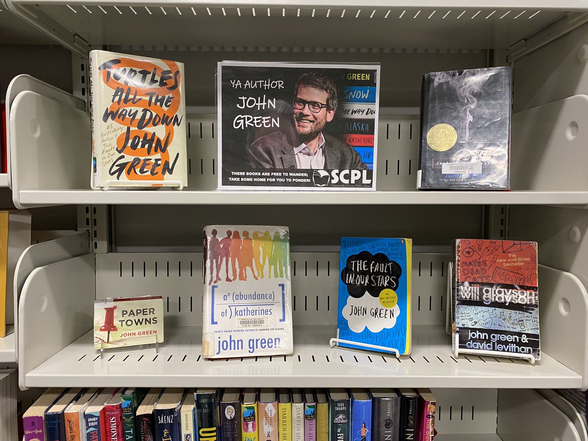arch27's tweet photo. @johngreen is the featured YA author for December at our branch. https://t.co/6F6mlKeGgQ