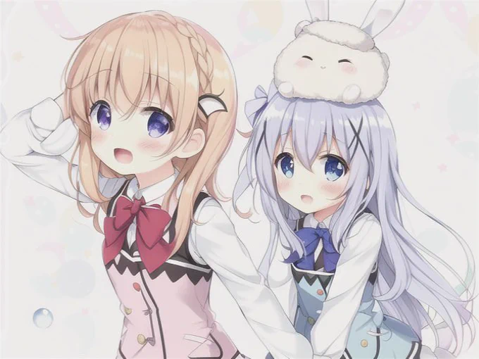 Aiさんに自作絵喰わせるのは抵抗感あったんですけどごちうさヘッダーのティッピーが予想以上にうさうさだった 
