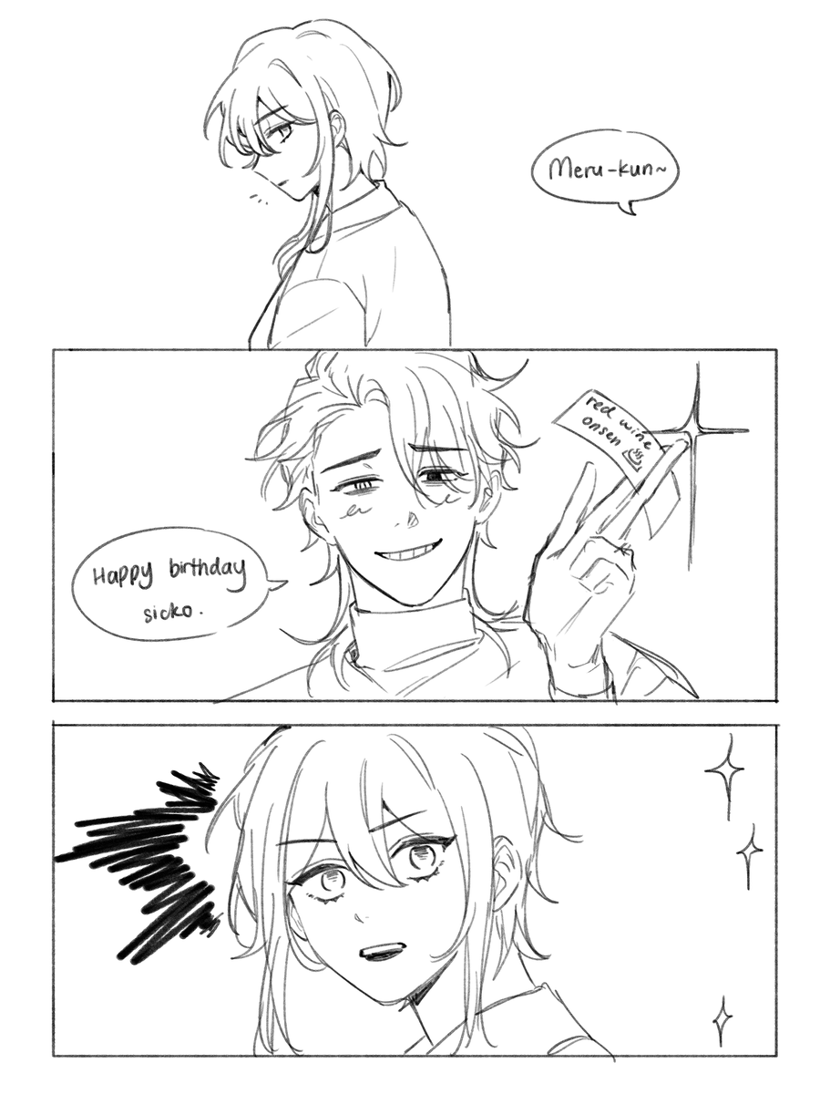 [oc] happy birthday meru 🥹💛 drink lots of wine and be happy ! 