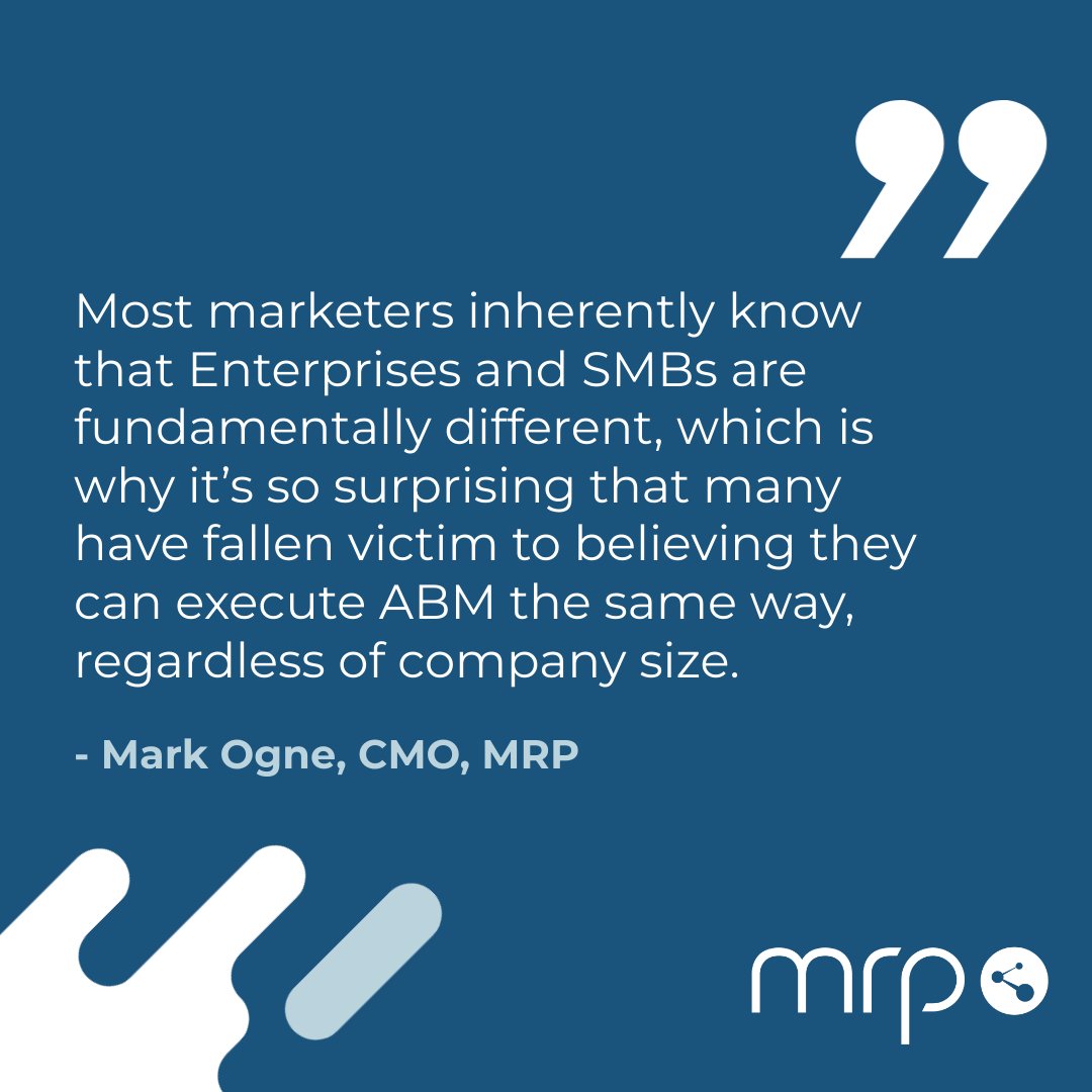 "In the enterprise, #ABM is primarily an insights and #CX challenge. These marketers need tools to enable a single source of target account truth that they can use across their programs, and the ability to coordinate those messages across channels."
<a href="/markogne/">Mark Ogne</a> <a href="/marketsmarkets/">MarketsandMarkets™</a>