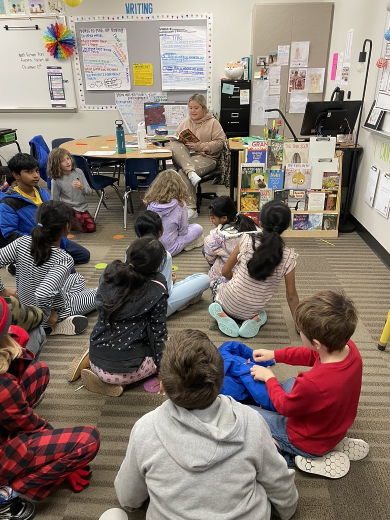 Listening to the read aloud in <a href="/missdevinwerner/">Devin Werner</a> ‘s class that my teacher read me in fourth grade! 🤍 so special!!!!