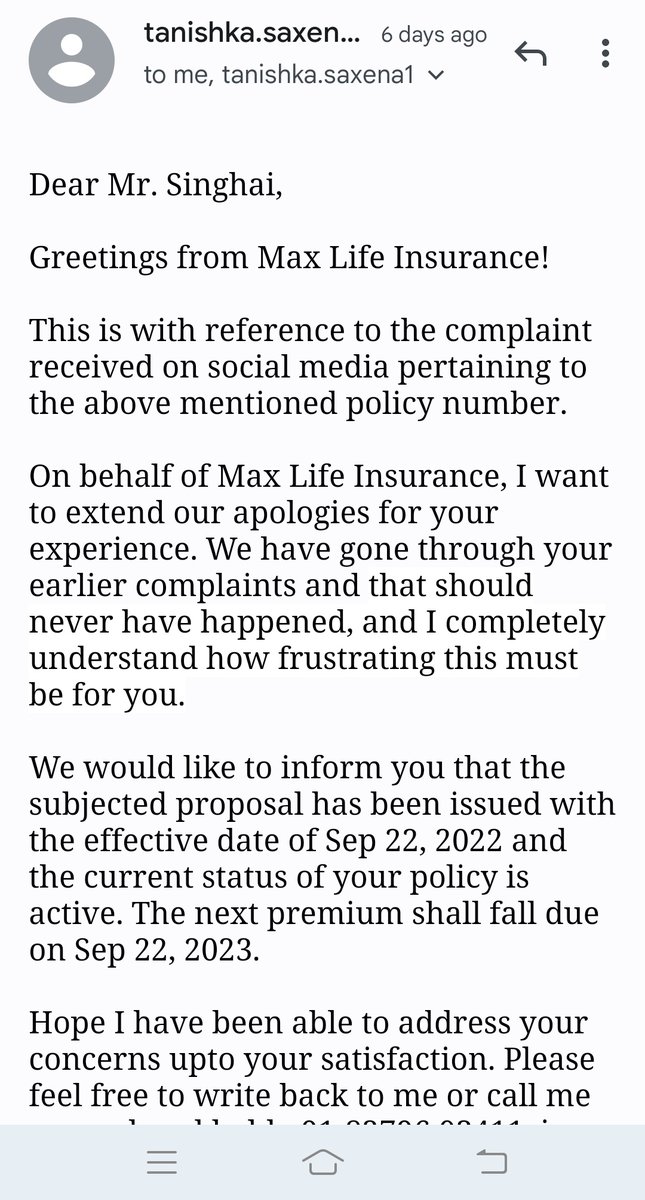 RJ7065's tweet image. @MaxLifeIns @jagograhakjago this reply resolve #Maxlifefraud