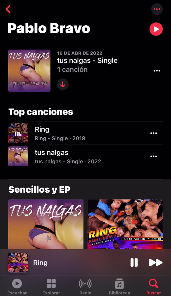 yefitbarbiebtch's tweet photo. El Rey “El Ring + Tus Nalgas” @PablobravoStar @bravofucker oficial pa’ que lo escuchen desde @AppleMusic #AppleMusic #BravoFucker #DonPablo https://t.co/o4G9qDKabw