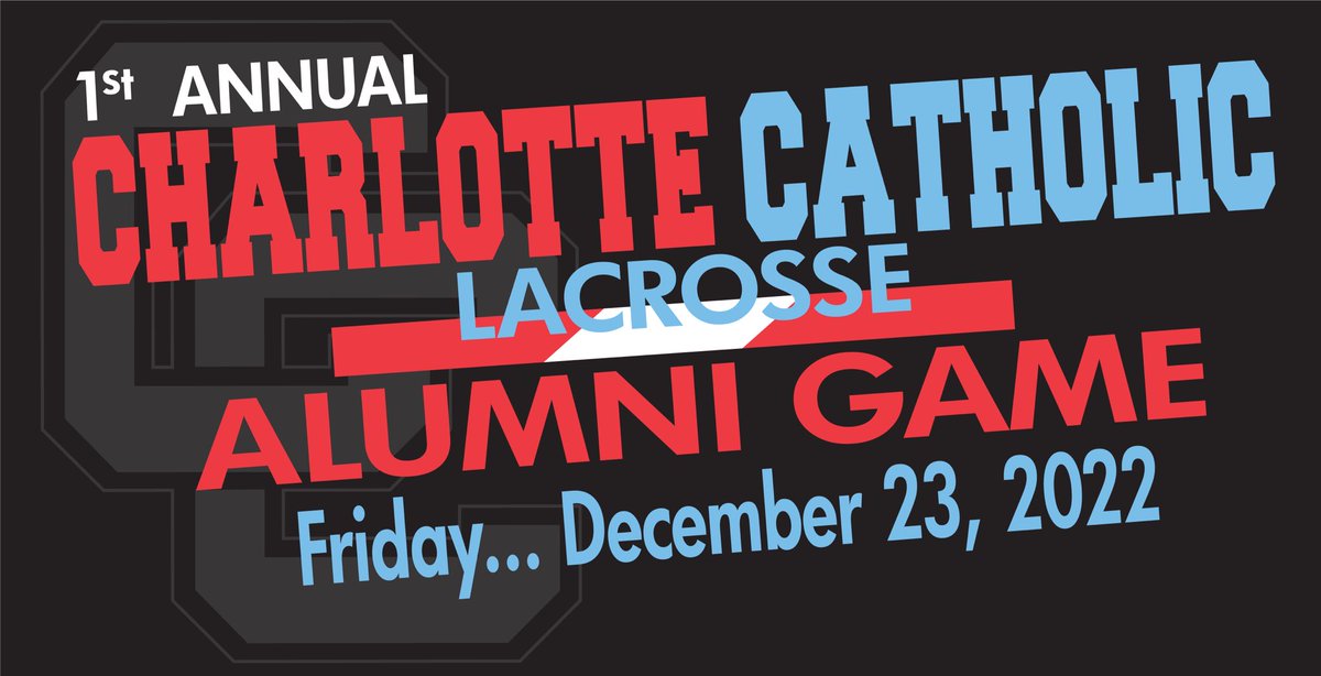 CCHSCougarLax's tweet photo. Time to relive the glory days!Alumni Game to held on Friday December 23rd at CCHS!  Game time 1:00pm, Party at Trios Restaurant 3:30pm.  A minimum $25 donation is requested for all those playing/partying or just to donate to program RSVP-INFO: cdturner@charlottecatholic.com https://t.co/PZi4vCQRH6