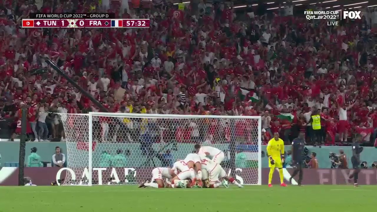Tunisia fans are going WILD 🤯🇹🇳”