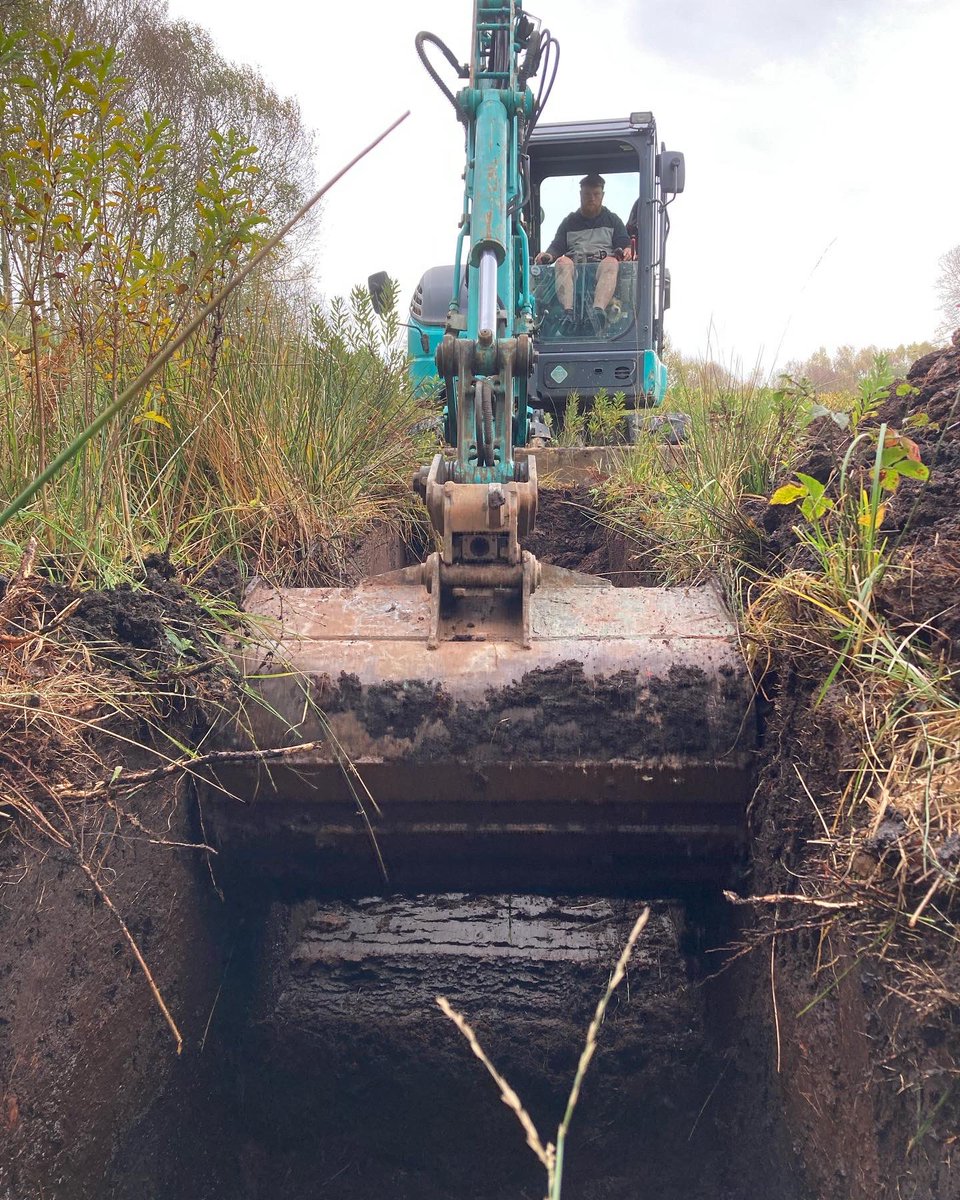 NE_Wessex's tweet image. As a precursor to our peat restoration works kicking off in the new year, we’ve had archaeologists out on site at Shapwick Heath to check for any ancient trackways.