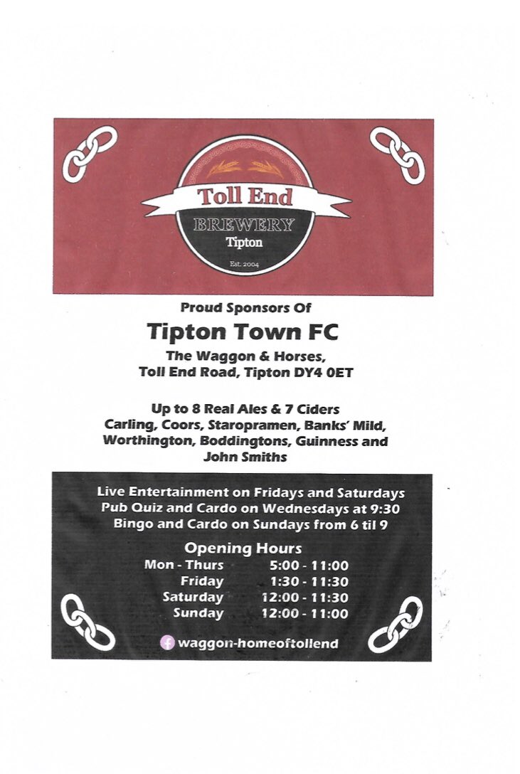 tiptontownfc's tweet image. We would like to thank our sponsor @waggontollend for a great night together last week . Thank you for your continued support .
Local business sponsoring there local team .🍺🍺🍺