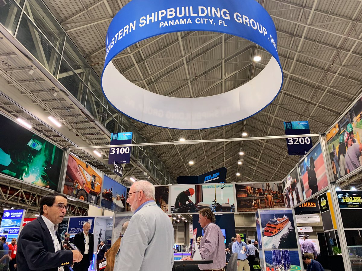 EasternShip's tweet photo. Kicking off a busy day 1 at the International @WorkBoat Show. Come see us at Booth 3113 and don’t miss Joey D’Isernia’s Think Tank talk this afternoon. #workboatshow #workboat2022 https://t.co/OfZIDgBI1T