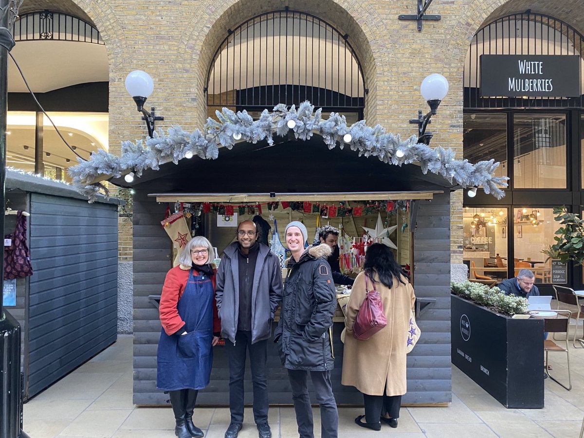 SocialEnt_UK's tweet photo. We’re delighted to have been working with @LDNBridgeCity to host some #socialenterprise cabins at their beautiful #ChristmasMarket. Pop by to meet inspiring businesses such as @StudioC306 and refugee led #socent supported by @TERNrefugee https://t.co/0WzTrMlL1V